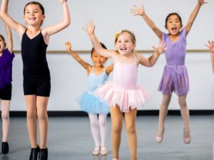 Young dancers have fun while rehearsing